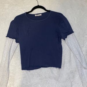 crop long sleeve shirt